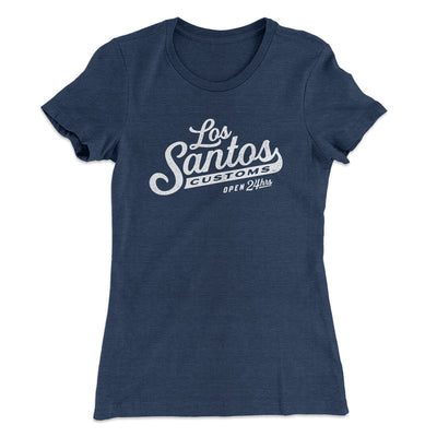 Los Santos Customs Women's T-Shirt Indigo | Funny Shirt from Famous In Real Life