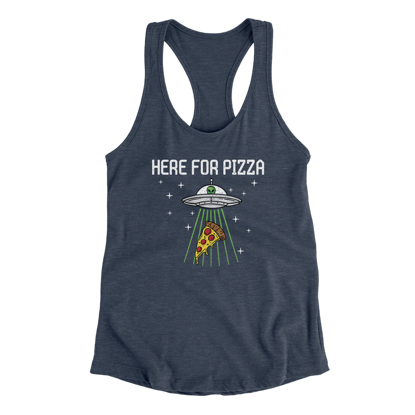 Here For The Pizza Women's Racerback Tank | Funny Shirt from Famous In Real Life