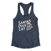 Santa’s Cool List Women's Racerback Tank Indigo | Funny Shirt from Famous In Real Life