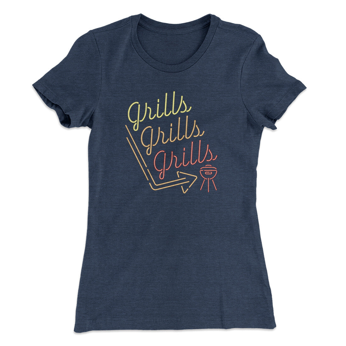 Grills Grills Grills Women's T-Shirt Indigo | Funny Shirt from Famous In Real Life