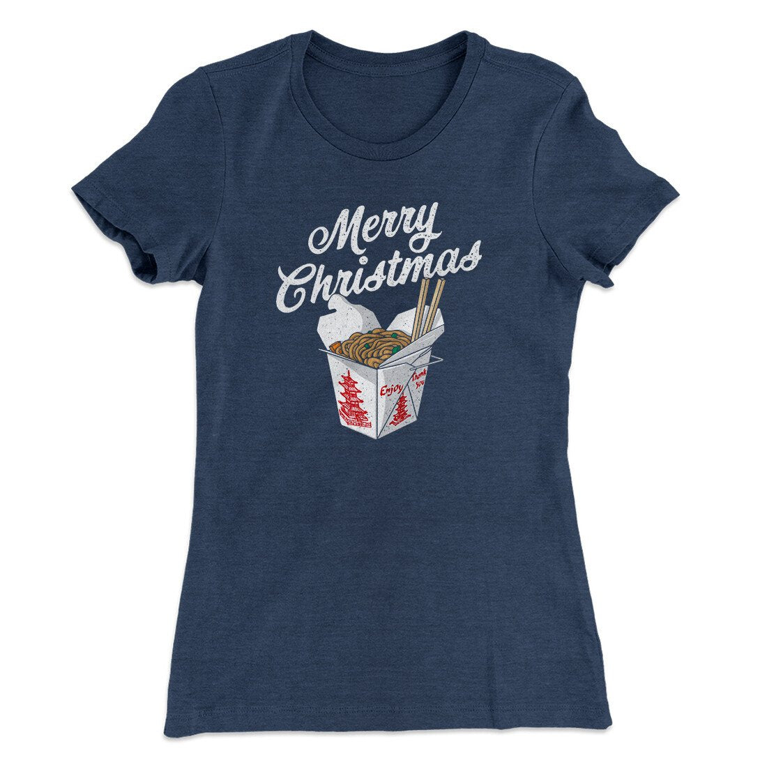 Merry Christmas Takeout Women's T-Shirt | Funny Shirt from Famous In Real Life
