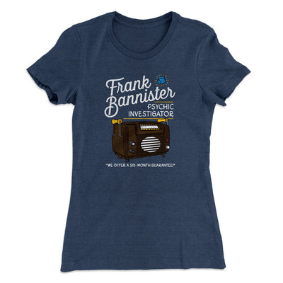 Frank Bannister Psychic Investigator Women's T-Shirt Indigo | Funny Shirt from Famous In Real Life