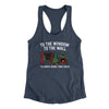 To The Window, To The Wall, ’Til Santa Decks Them Halls Women's Racerback Tank Indigo | Funny Shirt from Famous In Real Life