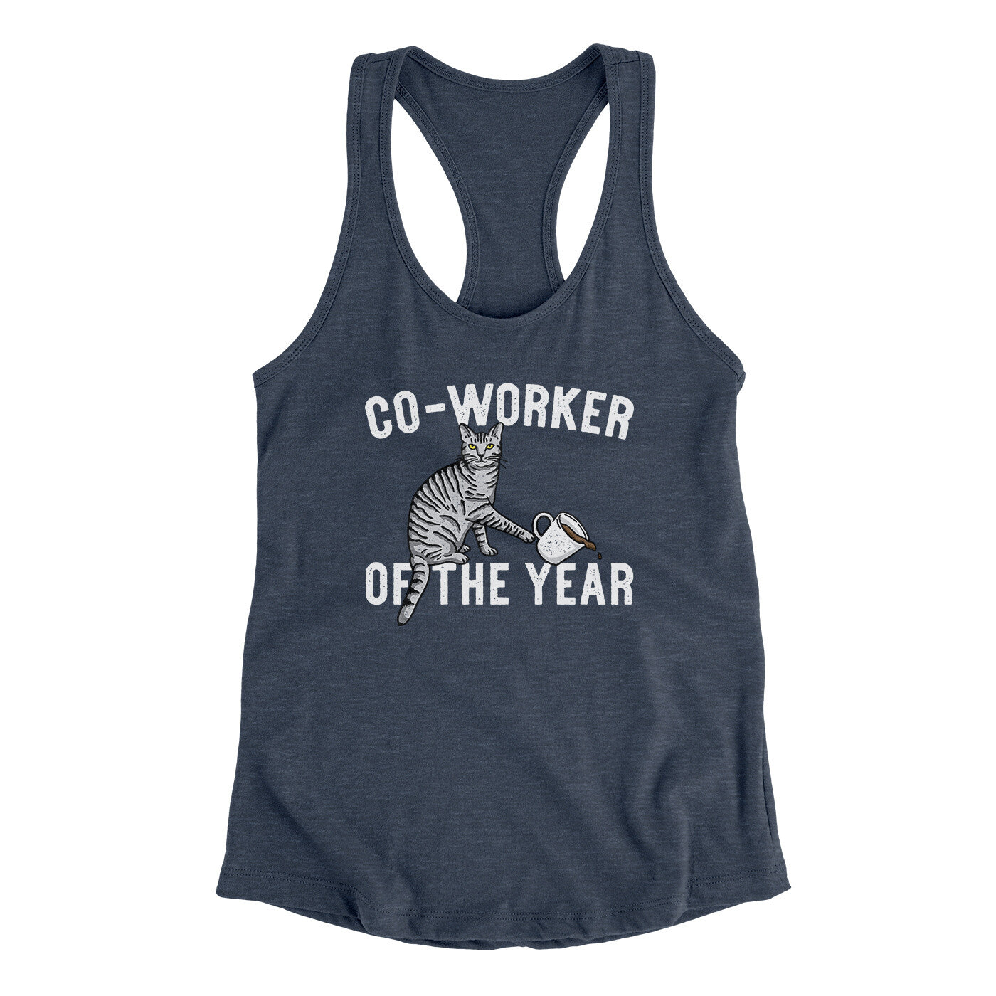 Co-Worker Of The Year Funny Women's Racerback Tank | Funny Shirt from Famous In Real Life