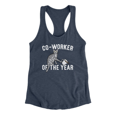 Co-Worker Of The Year Funny Women's Racerback Tank Indigo | Funny Shirt from Famous In Real Life