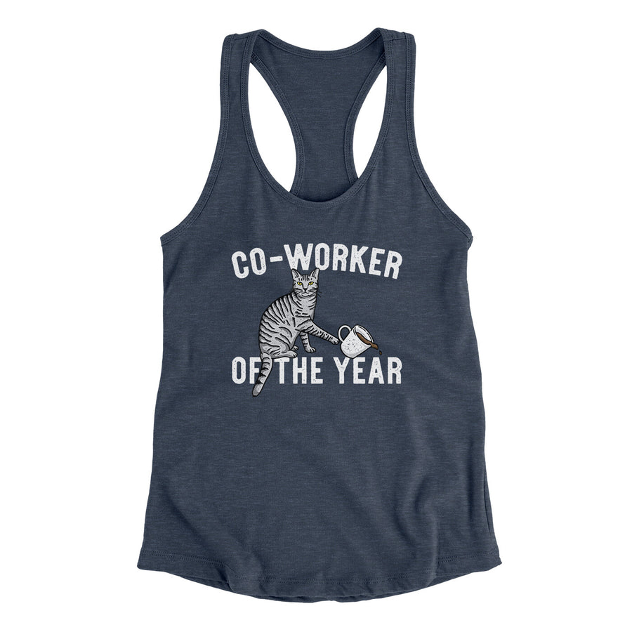 Co-Worker Of The Year Funny Women's Racerback Tank | Funny Shirt from Famous In Real Life