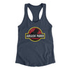 Jurassic Purr Women's Racerback Tank Indigo | Funny Shirt from Famous In Real Life