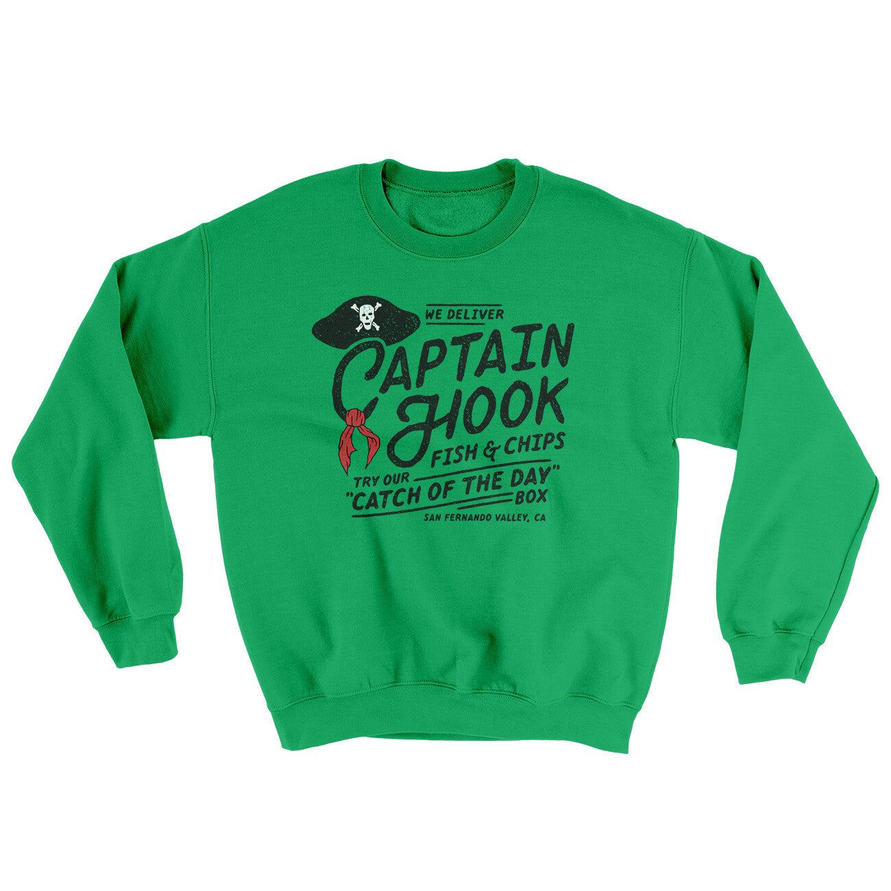Captain Hook Fish And Chips Ugly Sweater Irish Green | Funny Shirt from Famous In Real Life