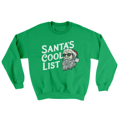 Santa’s Cool List Ugly Sweater Irish Green | Funny Shirt from Famous In Real Life