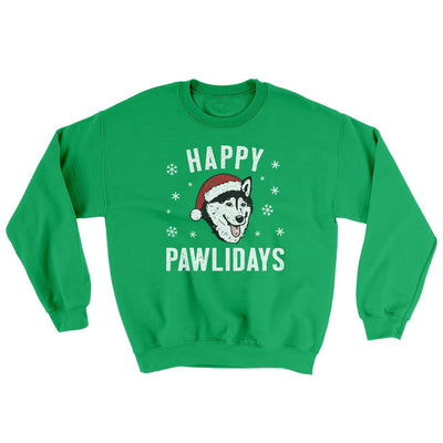 Happy Pawlidays Ugly Sweater Irish Green | Funny Shirt from Famous In Real Life