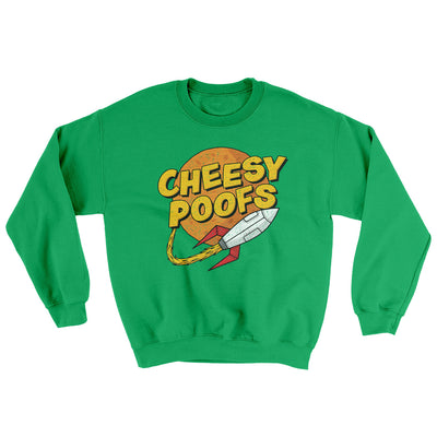 Cheesy Poofs Ugly Sweater Irish Green | Funny Shirt from Famous In Real Life