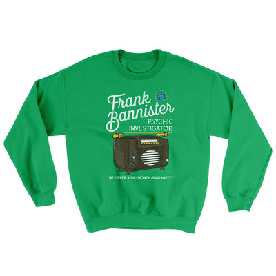Frank Bannister Psychic Investigator Ugly Sweater Irish Green | Funny Shirt from Famous In Real Life