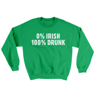 0 Percent Irish, 100 Percent Drunk Ugly Sweater Irish Green | Funny Shirt from Famous In Real Life