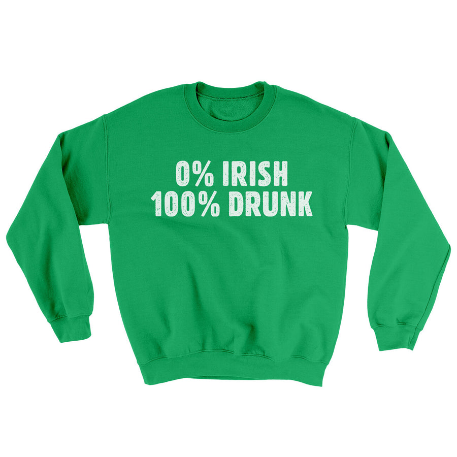 0 Percent Irish, 100 Percent Drunk Ugly Sweater | Funny Shirt from Famous In Real Life