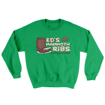 Ed's Mammoth Ribs Ugly Sweater Irish Green | Funny Shirt from Famous In Real Life