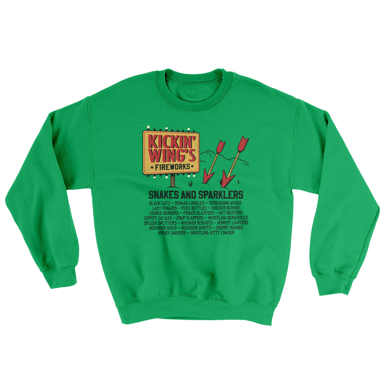 Kickin' Wing's Fireworks Ugly Sweater | Funny Shirt from Famous In Real Life