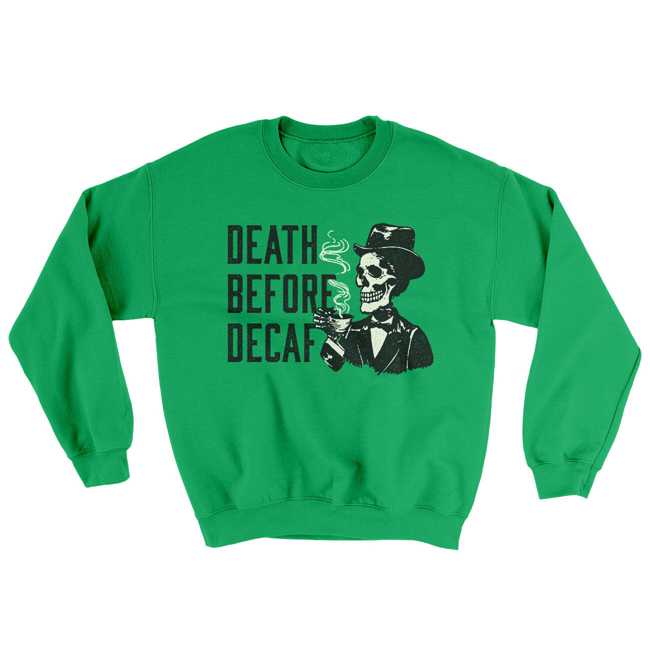 Death Before Decaf Ugly Sweater | Funny Shirt from Famous In Real Life