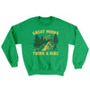 Great Minds Think A Hike Ugly Sweater Irish Green | Funny Shirt from Famous In Real Life