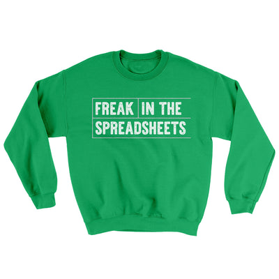 Freak In The Spreadsheets Ugly Sweater Irish Green | Funny Shirt from Famous In Real Life