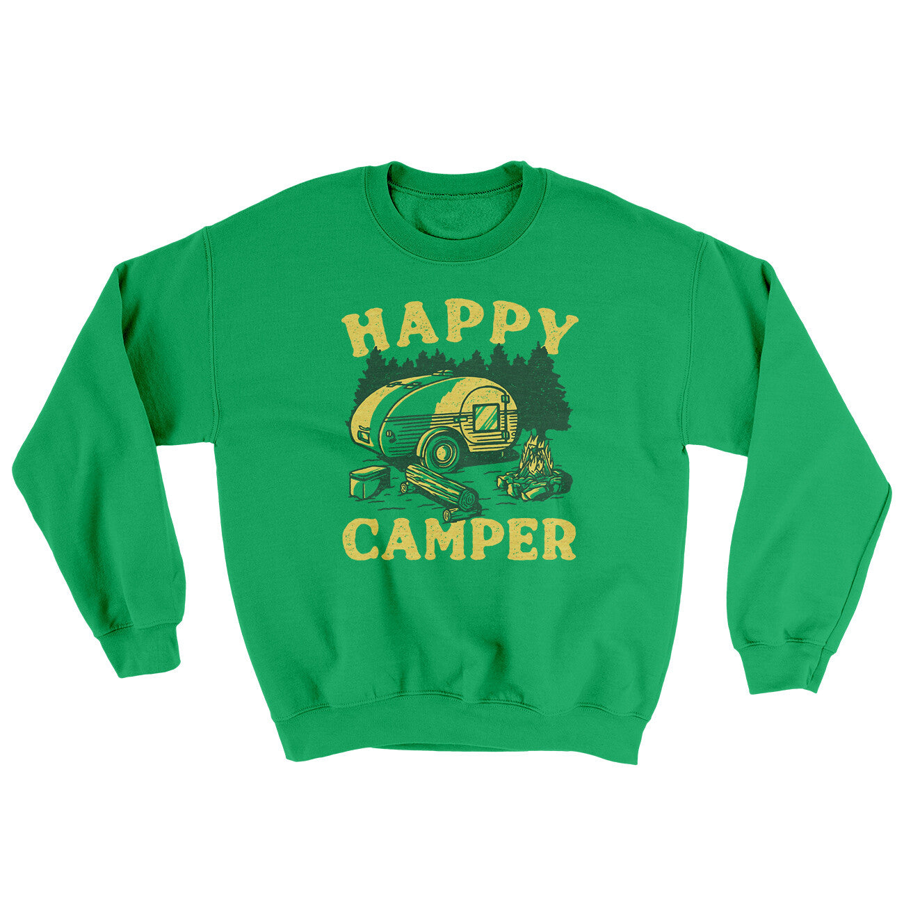 Happy Camper Ugly Sweater | Funny Shirt from Famous In Real Life