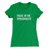 Freak In The Spreadsheets Funny Women's T-Shirt Kelly Green | Funny Shirt from Famous In Real Life