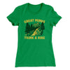 Great Minds Think A Hike Women's T-Shirt Kelly Green | Funny Shirt from Famous In Real Life