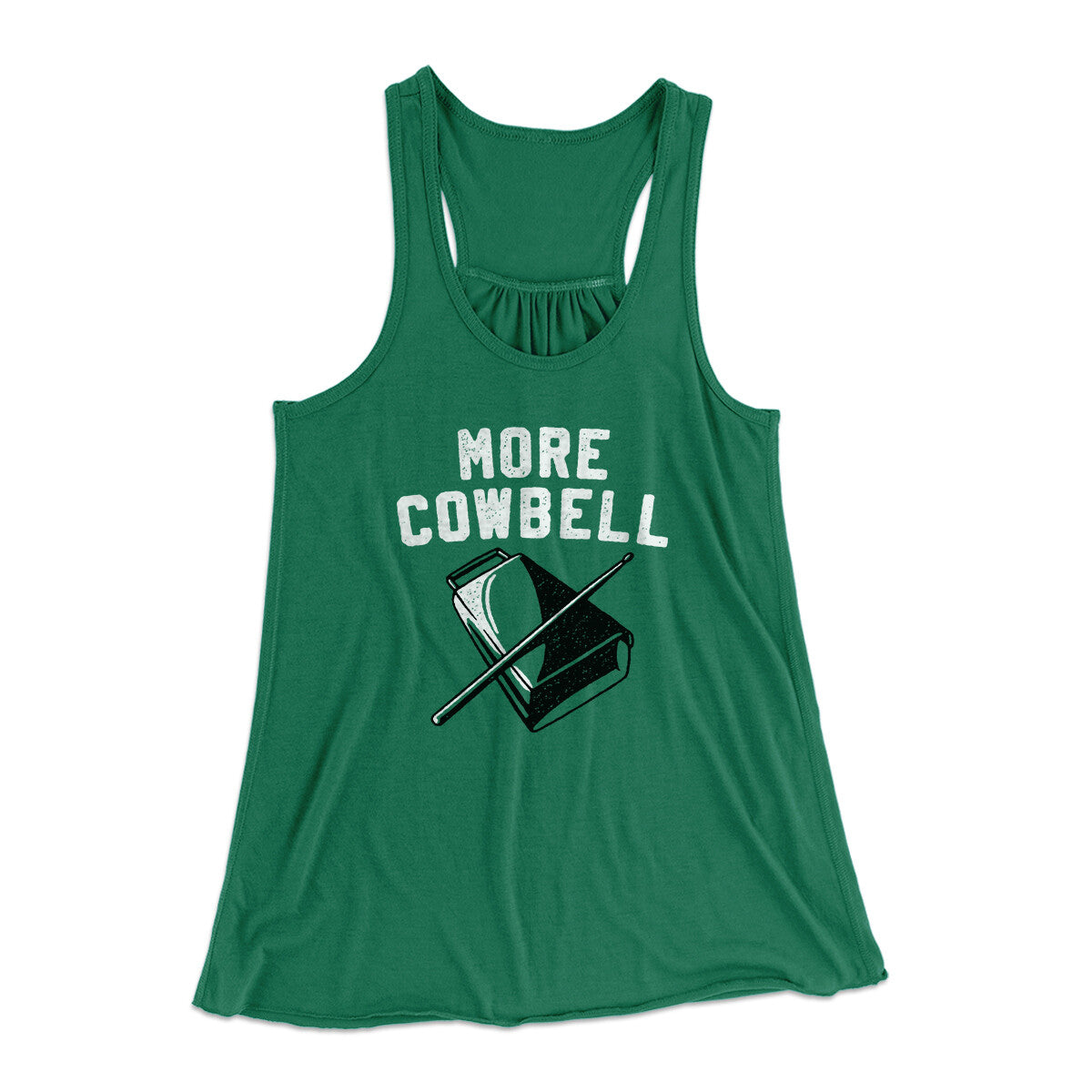 More Cowbell Women's Flowey Racerback Tank Top | Funny Shirt from Famous In Real Life