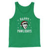 Happy Pawlidays Men/Unisex Tank Top Kelly | Funny Shirt from Famous In Real Life