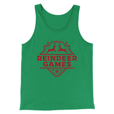Reindeer Games Men/Unisex Tank Top Kelly | Funny Shirt from Famous In Real Life