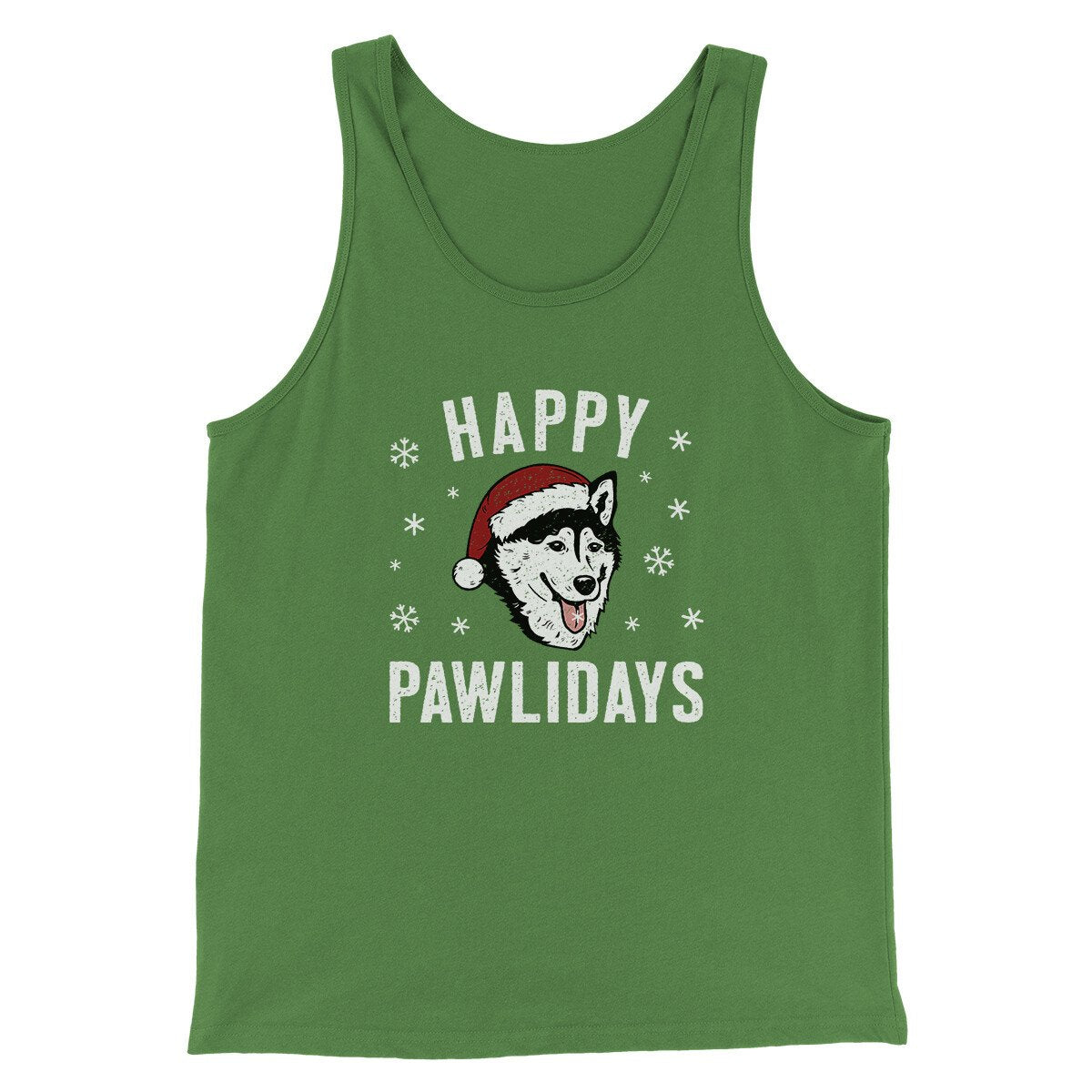 Happy Pawlidays Men/Unisex Tank Top | Funny Shirt from Famous In Real Life