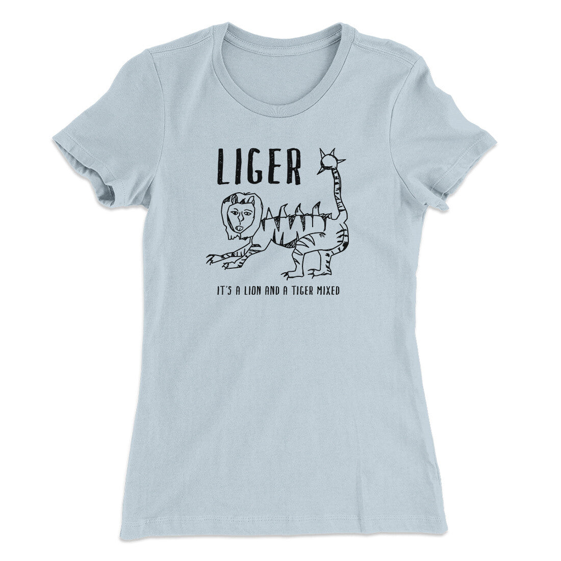 Liger Women's T-Shirt Light Blue | Funny Shirt from Famous In Real Life