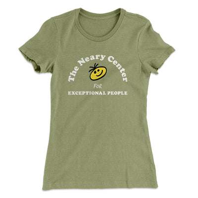 The Neary Center For Exceptional People Women's T-Shirt Light Olive | Funny Shirt from Famous In Real Life