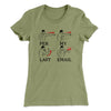 Per My Last Email Funny Women's T-Shirt Light Olive | Funny Shirt from Famous In Real Life