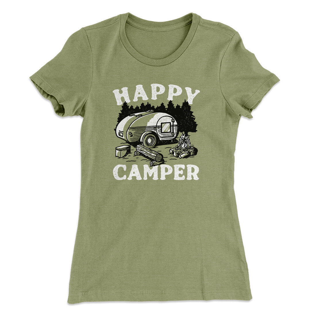 Happy Camper Women's T-Shirt | Funny Shirt from Famous In Real Life
