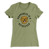 Happiness Is A Retriever Women's T-Shirt Light Olive | Funny Shirt from Famous In Real Life