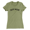 Boy Mom Women's T-Shirt Light Olive | Funny Shirt from Famous In Real Life