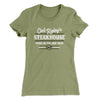 Chet Ripley's Steakhouse Women's T-Shirt Light Olive | Funny Shirt from Famous In Real Life