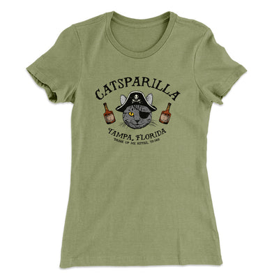Catsparilla Women's T-Shirt Light Olive | Funny Shirt from Famous In Real Life