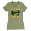 Great Minds Think A Hike Women's T-Shirt Light Olive | Funny Shirt from Famous In Real Life