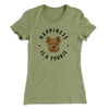 Happiness Is A Yorkie Women's T-Shirt Light Olive | Funny Shirt from Famous In Real Life