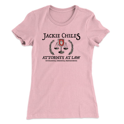 Jackie Chiles Attorney At Law Women's T-Shirt Light Pink | Funny Shirt from Famous In Real Life