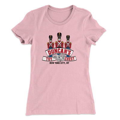 Duncan’s Toy Chest Women's T-Shirt Light Pink | Funny Shirt from Famous In Real Life