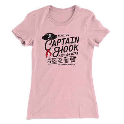 Captain Hook Fish And Chips Women's T-Shirt Light Pink | Funny Shirt from Famous In Real Life