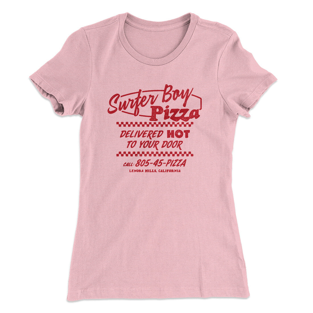Surfer Boy Pizza Women's T-Shirt | Funny Shirt from Famous In Real Life
