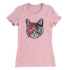 Bowie Cat Women's T-Shirt Light Pink | Funny Shirt from Famous In Real Life