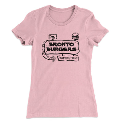 Bronto Burgers Women's T-Shirt Light Pink | Funny Shirt from Famous In Real Life