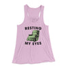 Resting My Eyes Funny Women's Flowey Racerback Tank Top Lilac | Funny Shirt from Famous In Real Life