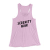 Serenity Now Women's Flowey Racerback Tank Top Lilac | Funny Shirt from Famous In Real Life
