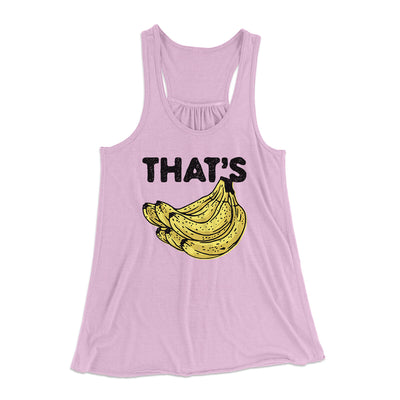 That's Bananas Funny Women's Flowey Racerback Tank Top Lilac | Funny Shirt from Famous In Real Life