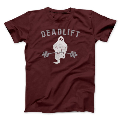 Deadlift - Ghost Men/Unisex T-Shirt Maroon | Funny Shirt from Famous In Real Life